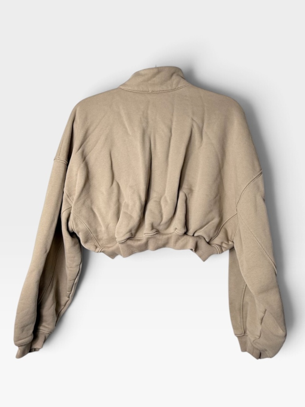 Oner Active Crop 1/4 Zip Sweatshirt and Sweatpants Set Women's Size M/L Tan (D) - Picture 2 of 14